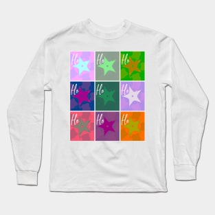 Ho Ho Ho Fun Christmas Design with a Cheerful Retro Vibe Long Sleeve T-Shirt